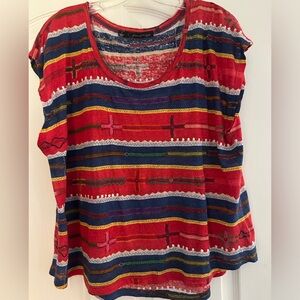 Aztec embroidered top by Patterson J. Kincaid for Neiman Marcus